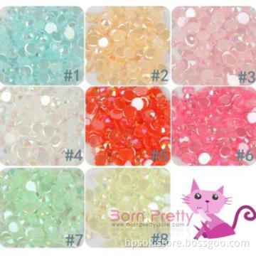 100pcs 3mm Resin Rhinestone Acrylic UV Gel Nail Art